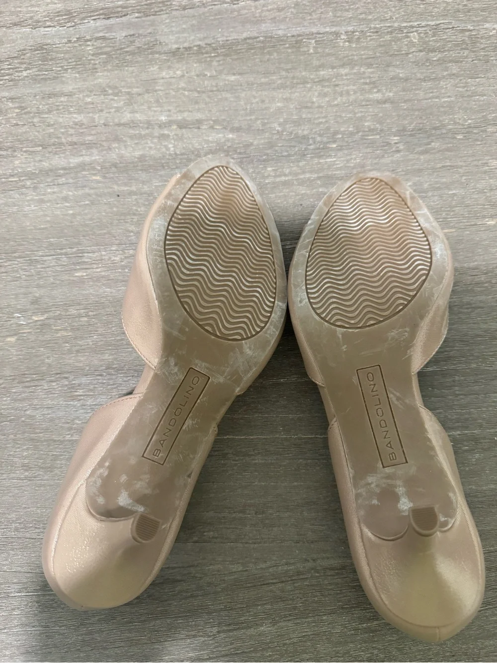 Bandolino Nude Open-Toe Mid Heel Pumps | Good Used Condition - Picture 6 of 7